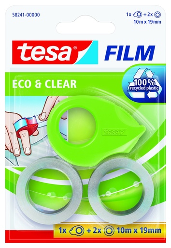 [68.483] Dérouleur mini tesa® eco&lear 10 m : 19 mm avec 2 rouleaux