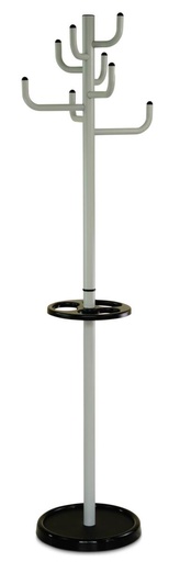 [DSA275651] Portemanteau avec porte-parapluies, avec 8 crochets, gris