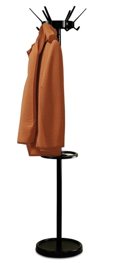 [DSA275653] Portemanteau avec porte-parapluies, avec 6 crochets, noir