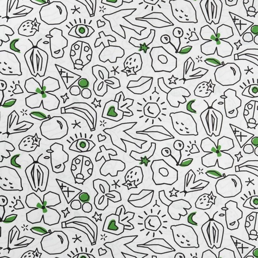 [71.276.886] Coton imprimé à colorier largeur 150 cm 