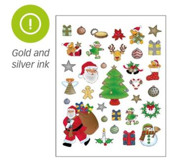 [90.356] Gommettes autocollants de Noël pq de 99 pièces