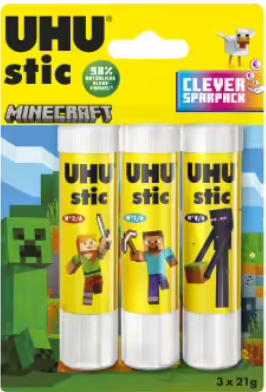 [CS9000189] Klebestift Uhu 21gr - Set zu 3 Stück