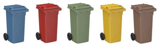 Mülltonne Citybac Classic aus recyceltem Material - 120 l