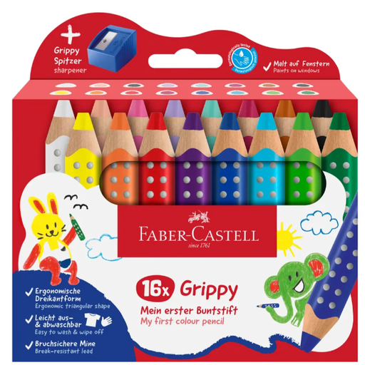 Buntstift Grippy mit Spitzer, Faber-Castell
