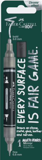 [91.507] Marqueur double pointe - Faber Castell - Chrome 551 - Miroir