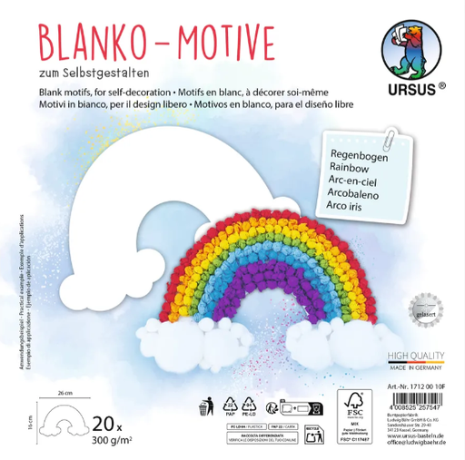 [94.513] Blanko-Motive zum Selbstgestalten "Regenbogen"